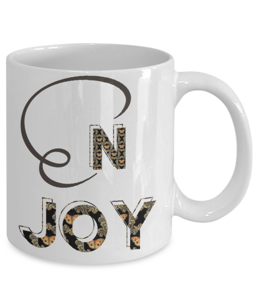 Enjoy ceramic mug, ENJOY it mug gift