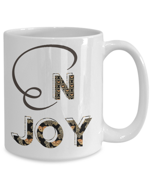 Enjoy ceramic mug, ENJOY it mug gift