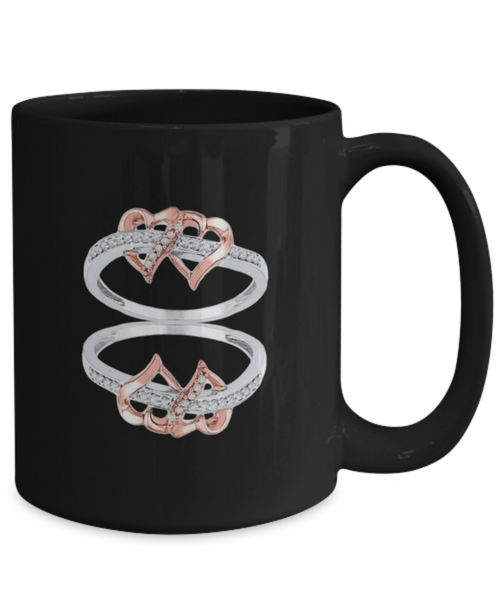 Two Heart Rings Mug