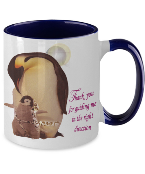 Mother's guidance coffee Mug Two-Toned, Penguin two tone mug