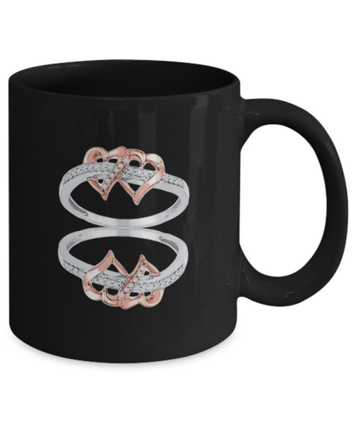 Two Heart Rings Mug