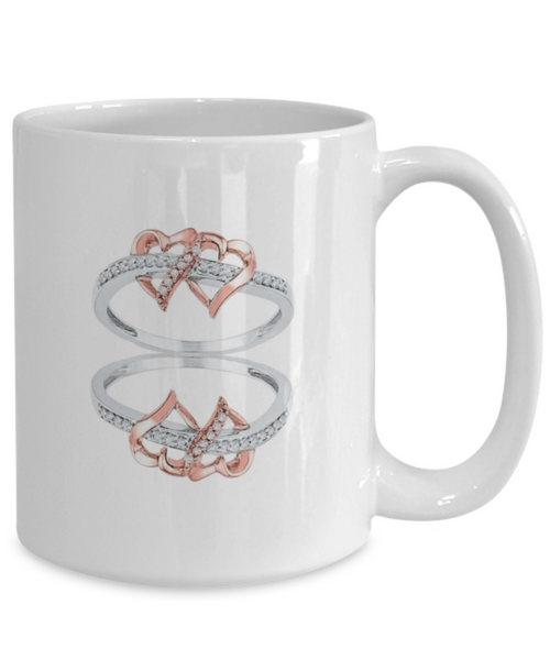 Two Heart Rings Mug