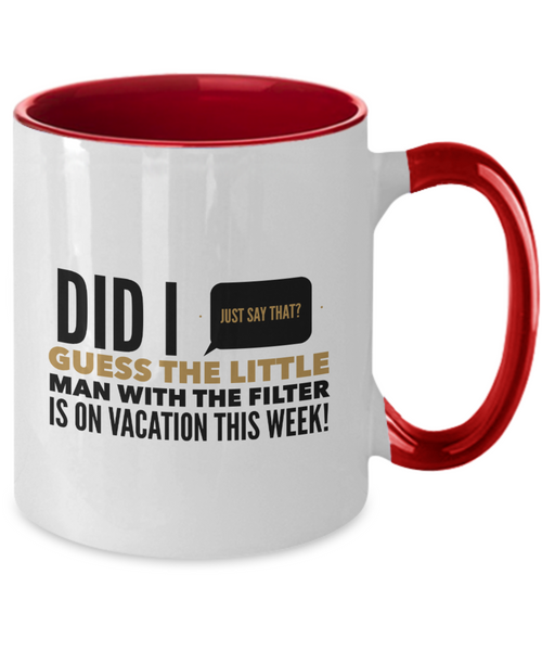 Me and my big mouth two tone mug