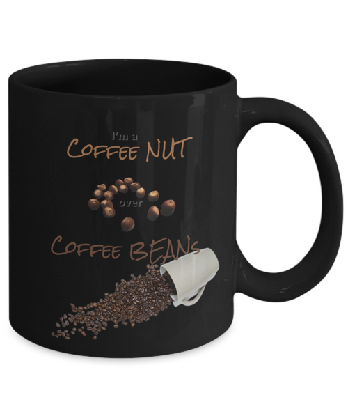 Coffee nut mug, Coffee bean nut mug, Coffee Mug, Serious Coffee lovers mug