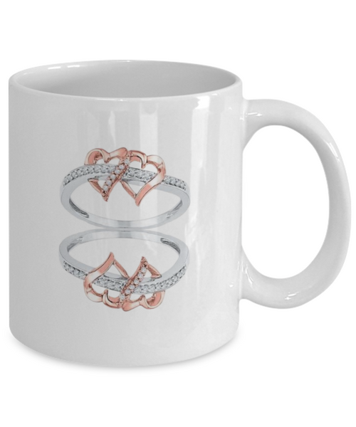 Two Heart Rings Mug