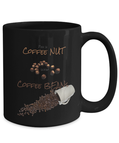 Coffee nut mug, Coffee bean nut mug, Coffee Mug, Serious Coffee lovers mug
