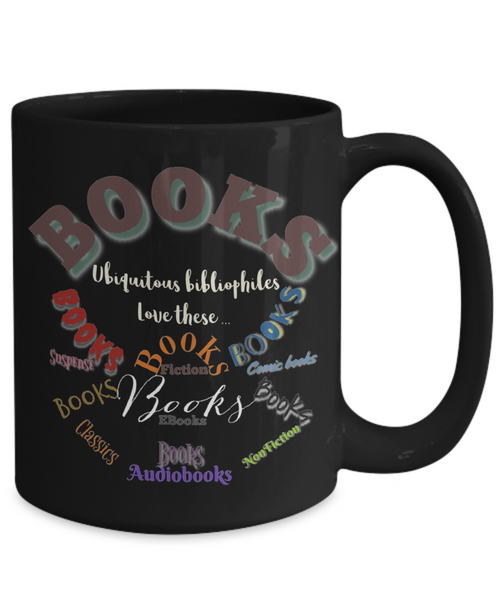 Booklovers black mug