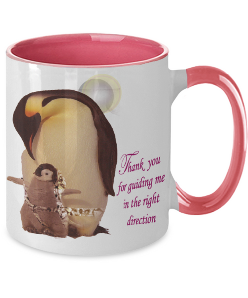 Mother's guidance coffee Mug Two-Toned, Penguin two tone mug