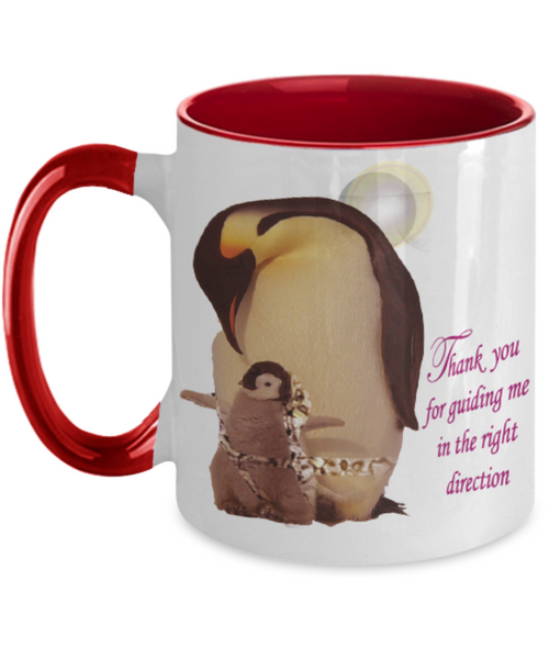 Mother's guidance coffee Mug Two-Toned, Penguin two tone mug