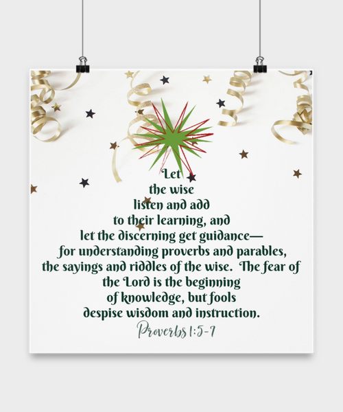 Wall Poster Christmas Wall Poster Proverbs Wall Poster