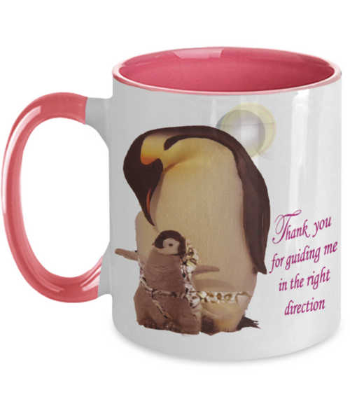 Mother's guidance coffee Mug Two-Toned, Penguin two tone mug