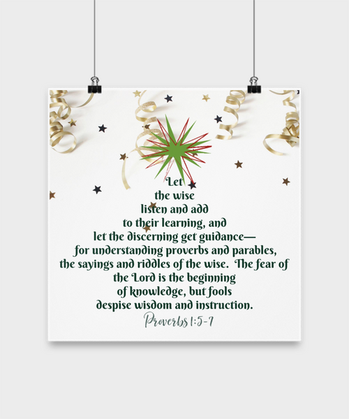 Wall Poster Christmas Wall Poster Proverbs Wall Poster