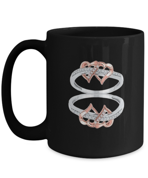 Two Heart Rings Mug