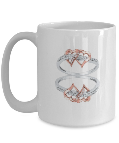 Two Heart Rings Mug