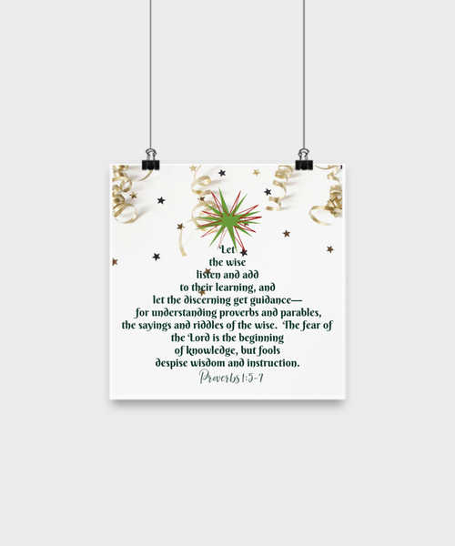 Wall Poster Christmas Wall Poster Proverbs Wall Poster