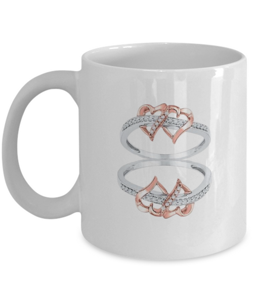 Two Heart Rings Mug