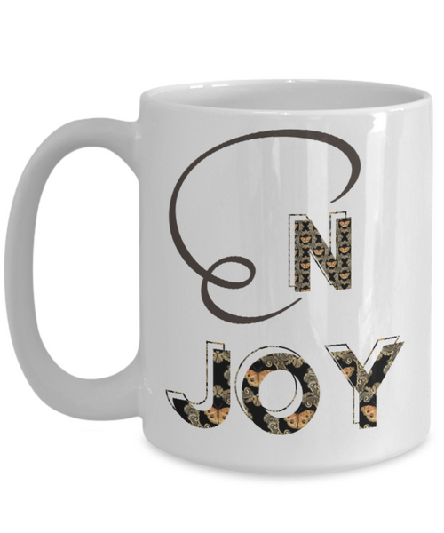 Enjoy ceramic mug, ENJOY it mug gift