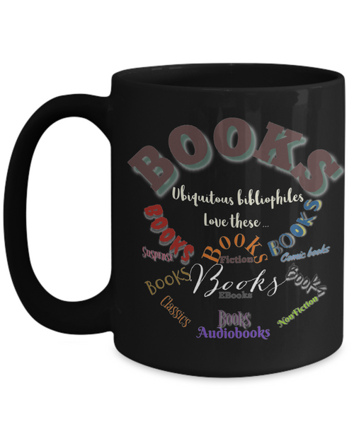 Booklovers black mug
