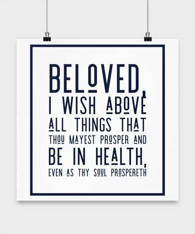 Beloved Wall Poster Wall Poster Blessings Wall Poster
