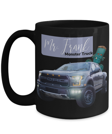 Comical monster truck mug