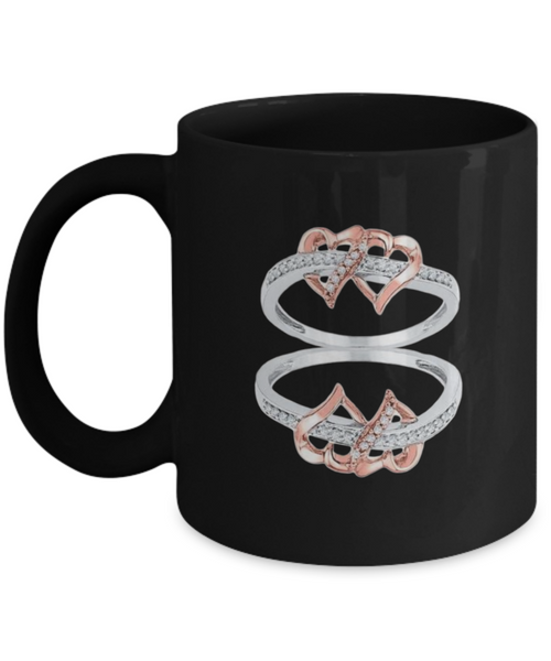 Two Heart Rings Mug