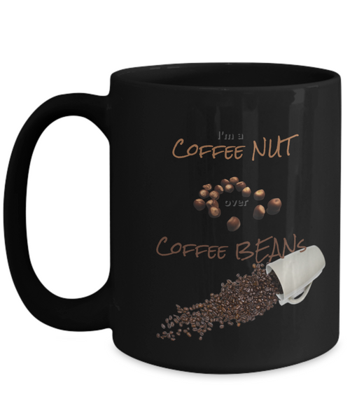 Coffee nut mug, Coffee bean nut mug, Coffee Mug, Serious Coffee lovers mug