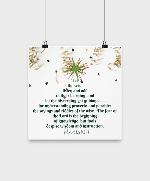 Wall Poster Christmas Wall Poster Proverbs Wall Poster