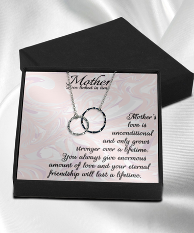 Mother interlocking ring message card gift