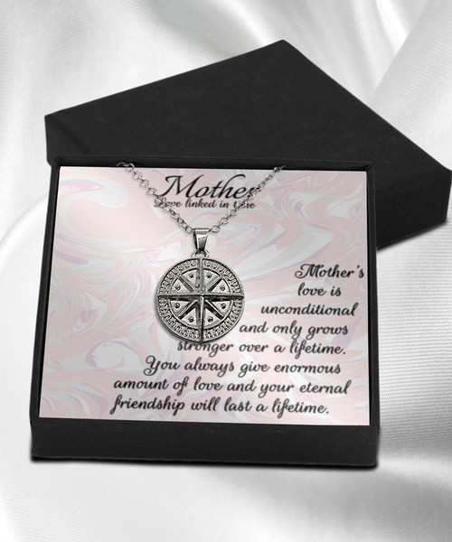 Mother interlocking ring message card gift