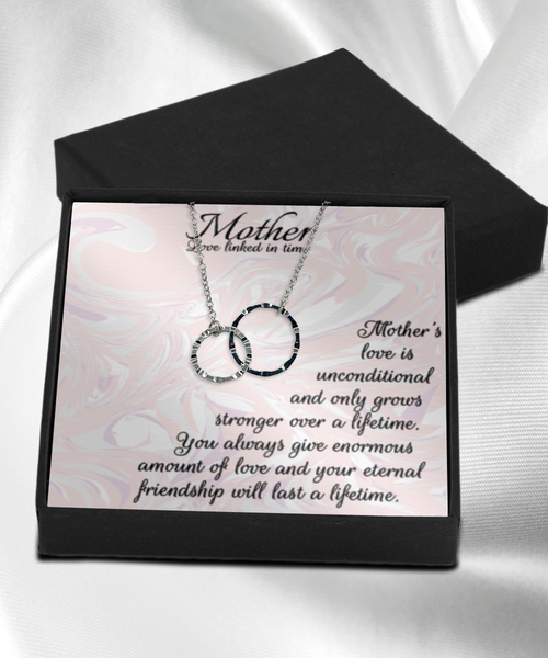 Mother interlocking ring message card gift